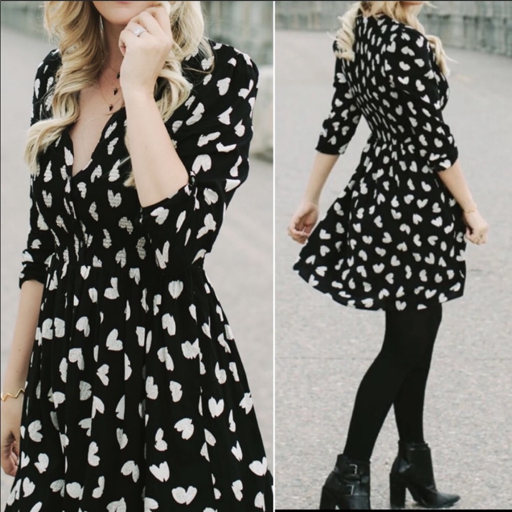 MAEVE by Anthropologie Banet Heart Print Mini Dress (S) - Picture 2 of 12